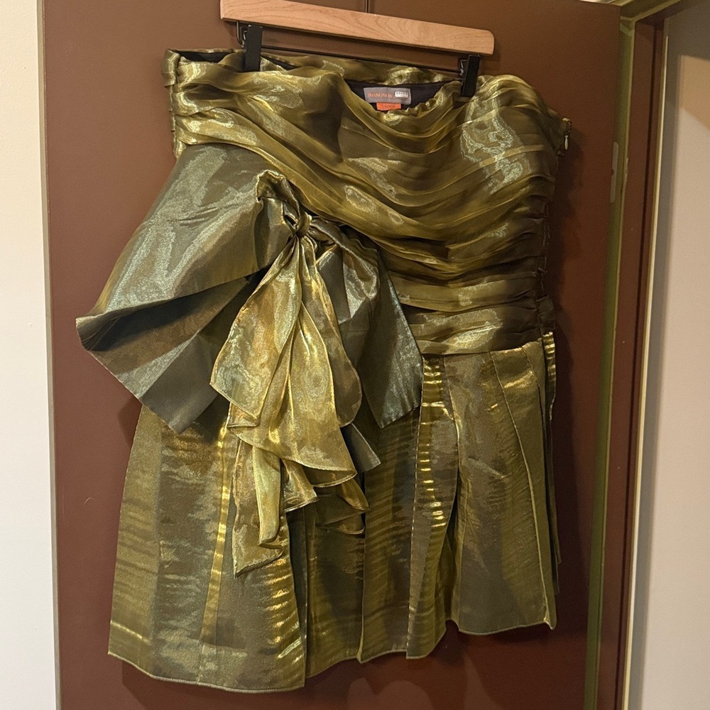 Bhanuni by Jyoti Liquid Metallic Bow Mini Dress - Picture 6 of 10
